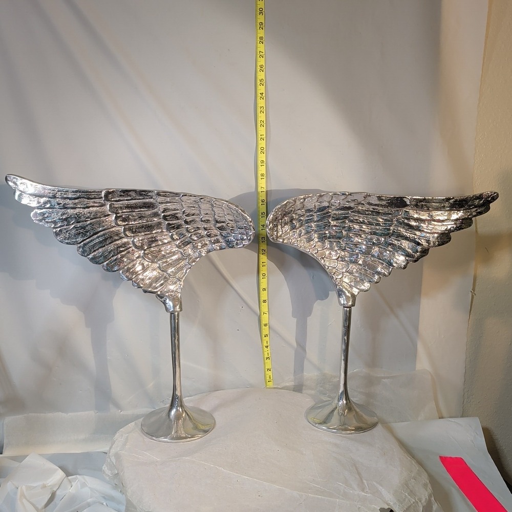 Nima Obeeroi Lunares San‎ Francisco Left and Right Wing pair Sculpture Silver